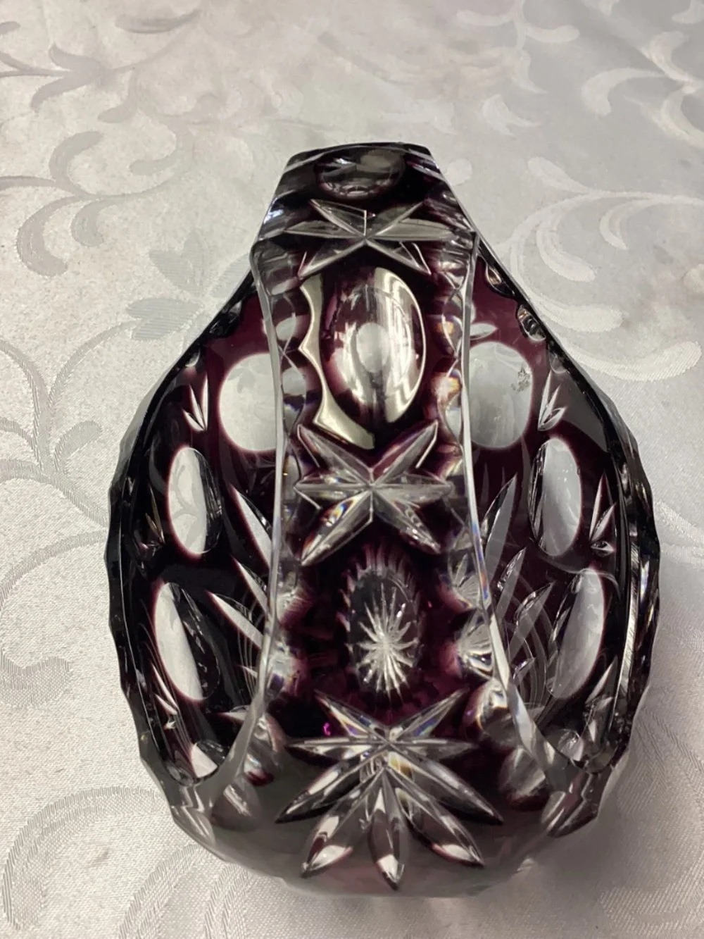 NAUCHTMANN. Etched candy basket deepPURPLE. RARE ONE !!!!